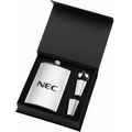 8 Oz. Stainless Steel Flask Gift Set
